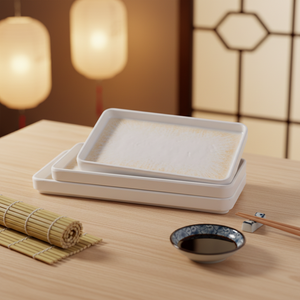 أطباق عشاء مستطيلة من الميلامين مقاس 8.7 بوصة بتصميم جديد وطباعة مميزة بسعر المصنع المباشر - Product Image 3