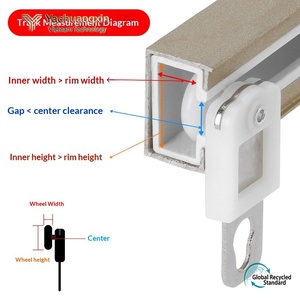 Pince de positionnement de fenêtre en plastique blanc avec base métallique et roue à roulement, non réglable pour une installation sécurisée - Product Image 2
