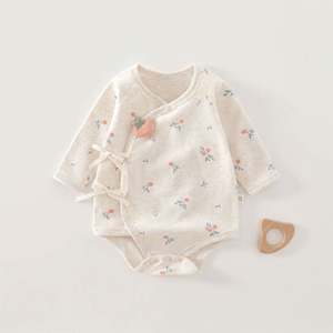 Vêtement de nuit pour bébé en coton biologique à fermeture éclair, 12 couleurs unies, pour bébé nouveau-né, tout-petit, en gros - Product Image 2