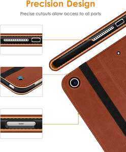 Étui de 10.2 pouces <span class=keywords><strong>pour</strong></span> <span class=keywords><strong>iPad</strong></span> 9e/8e/7e génération 2021-2019, étui portefeuille d'affaires en cuir de qualité supérieure avec porte-crayon <span class=keywords><strong>Apple</strong></span> - Product Image 5