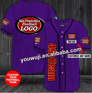 Özel Logo futbol nakış Hip-hop giyim softbol özel gömlek örgü kumaş beyzbol takımı forması giymek