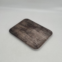 Plateau de service en mélamine bon marché, résistant au lave-vaisselle, design imitation bois, plateau rectangulaire en mélamine