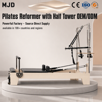 Machine de Pilates Reformer Commerciale avec Cadre en Bois d'Érable et Demi-Tourneuse pour Studio de Pilates, Salle de Sport de Prestige et Entraînement de Bien-être