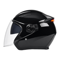 Casque de moto ouvert personnalisé de haute qualité avec feux arrière LED de sécurité, certifié DOT, double visière, casque tout-terrain