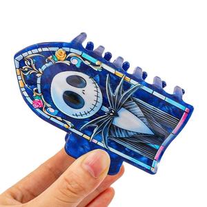 Venta al por Mayor de Accesorios de Pelo con Forma de Garra de Esqueleto de Dibujos Animados de Halloween con Temática de Iglesia para Niños, de Acrílico Personalizado de 10 cm - Product Image 4