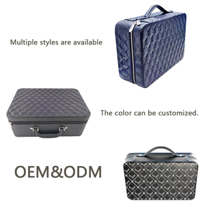 Luxe PU lederen juwelendoos met handvat, opbergdoos voor horloges, op maat gemaakte reisjuwelendoos - Product Image 5