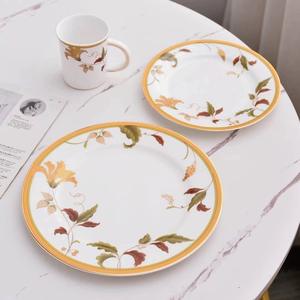 Ensemble de vaisselle en céramique de style rural avec plateau, bol à riz, assiette, cuillère, coffret cadeau - Product Image 2