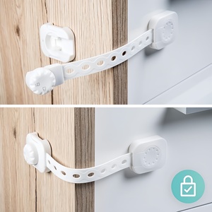 Jinjiu Bảo Vệ Em Bé Có Thể Điều Chỉnh Dây Đeo Ngăn Kéo Khóa An Toàn Con Ổ Khóa Trẻ Em Bằng Chứng Tủ Chốt EN71-3 Cpsia Chứng chỉ - Product Image 2