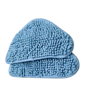 Light Blue <b>Triangle</b> Chenille Steam <b>Mop</b> Cover 17x29Cm For Home Use - Product Image 1
