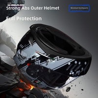 Superbe Casque de Moto Tout-Terrain Predator Nouveau Modèle Septembre, Construction Robuste en ABS, Visière Anti-Rayures, Homologué DOT, Livré en Boîte