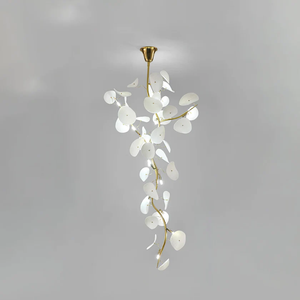 Lustre moderne en feuille de lotus pour salle à manger, table de <span class=keywords><strong>cuisine</strong></span> longue, lustre en céramique avec pétales de lotus - Product Image 4