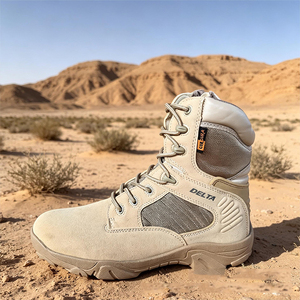 DF22 Black <b>Khaki</b> Desert men TSB09 Black high <b>top</b> training men leather boots tactical boots stock wholesales - Product Image 1