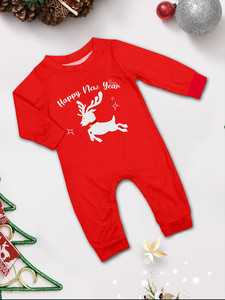 2024 Plus Size Poliéster Pullover Longo Pai-filho Home Wear Deer Monogrammed Família Ano Novo Natal Pijama Outfit 2 Peça - Product Image 6