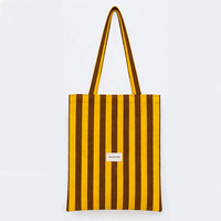 Sac fourre-tout rayé grande taille en toile pour la plage, avec logo personnalisé, idéal pour les voyages, sac à bandoulière, sac de shopping, sac à main tendance