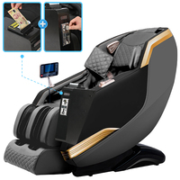 Sillón de Masaje Comercial Premium 4D con Bolsas de Aire para Todo el Cuerpo, Funciona con Monedas, con Control de Voz Inteligente Bluetooth y Función Musical