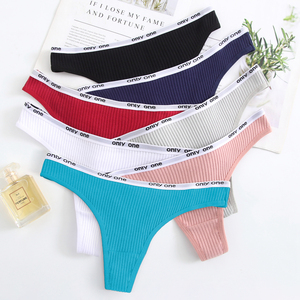 Tangas de Algodón de Cintura Baja para <span class=keywords><strong>Mujer</strong></span>, Lencería Sexy, <span class=keywords><strong>Ropa</strong></span> <span class=keywords><strong>Interior</strong></span> Femenina con Tanga - Product Image 1