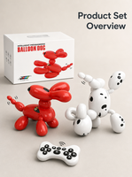2,4G Intelligenter Programmierbarer RC-Ballonroboter-Hund Spielzeug Sofort Einsatzbereit für Kinder Innen-/Außenbereich