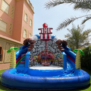 Pirate waves bouncy <b>castle</b> for kids toboggan aquatique gonflable inflatable <b>bounce</b> house inflatable with slide and pool - Product Image 5