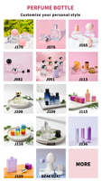 Flacon vaporisateur de 15 ml rose pour parfum capillaire et brume corporelle avec bouchon à vis, emballage cosmétique personnalisé avec flacon en verre pour diffuseur à bâtonnets