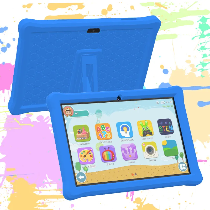 QPS sağlam en iyi hediye Tablette dökün Enfant Android eğitici 10 inç çocuk eğitim çocuklar Tablet için erkek kız