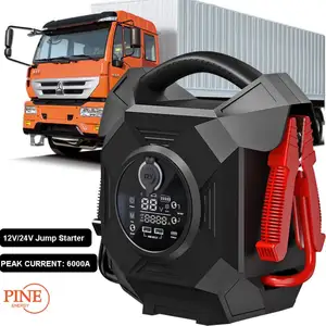 OEM ODM pil güçlendirici paketi 12v 24 v ile tepe akım 6000A 12 24 volt atlama marş araba pil atlama marş 12/24V