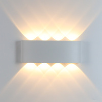 Applique murale extérieure moderne en aluminium IP65 6W, éclairage mural extérieur étanche haut et bas, lampe murale LED extérieure