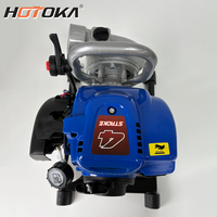 Pompa Air Bensin HOTOKA 35.8cc 0.95kW 4 Tak GX35 Portabel 144F untuk Irigasi Pertanian dan Transfer Air