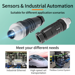 الأكثر مبيعًا موصلات بلاستيكية مجمعة M12 مستقيمة 4 5 8 12 دبابيس A B D ذكر أنثى PG7 PG9 PG11 موصلات لحام شبه معدنية - Product Image 4