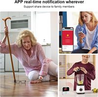 ANGUS - Sistema de Alerta para Cuidadores con WiFi para Personas Mayores, Sin Cuota Mensual, Botón de Pánico SOS, Reloj Compatible con Tuya Smart/Smart Alarm