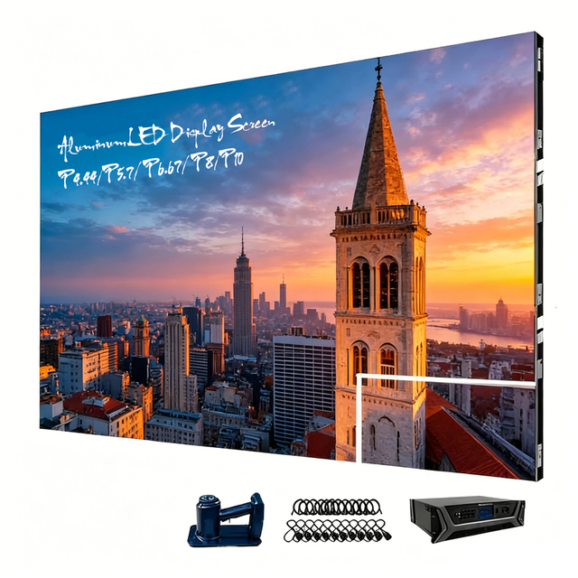 P4 P5 P6 P8 P10 All-aluminum Outdoor LED Display Screen High Brightness Light Weight Low Energy Front Rear Service Design