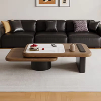 Table basse en bois au design moderne et créatif, mobilier de salon, table centrale pour la maison et l'appartement, table à thé en bois