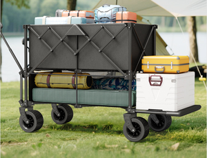 Chariot de Jardin Pliant Portable pour Plage, Pêche, Camping, Shopping et Bagages à Main - Product Image 2