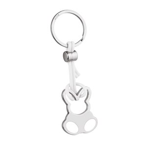 Portachiavi in Pelle PVC Bianco a Forma di Coniglio Senza Scatola - Product Image 1
