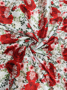 Smooth Soft Printed 100% <b>Polyester</b> Multicolor Satin <b>Fabric</b> for DIY Sewing Crafts Wedding Dress Shiny Decoration - Product Image 6