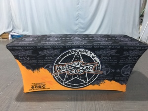 Nappe publicitaire à tréteaux Nappe en tissu bon marché personnalisée de 6 pieds - Product Image 3