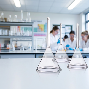 Entonnoir Buchner en verre, filtre conique triangulaire de laboratoire, 60, 75, 90, 100 mm, col long, équipement de chimie - Product Image 6