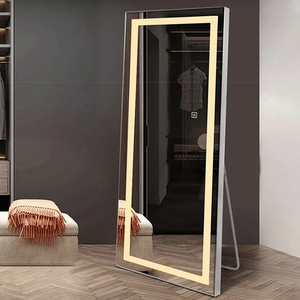 Gran oferta, <span class=keywords><strong>espejo</strong></span> de suelo grande personalizado, <span class=keywords><strong>espejo</strong></span> rectangular de peluquería independiente, <span class=keywords><strong>espejo</strong></span> de cuerpo entero <span class=keywords><strong>con</strong></span> <span class=keywords><strong>luz</strong></span> LED - Product Image 2