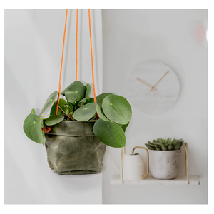 Housse de pot de fleurs en <span class=keywords><strong>toile</strong></span> cirée faite à la main, pot suspendu <span class=keywords><strong>pour</strong></span> plantes d'intérieur, panier suspendu <span class=keywords><strong>pour</strong></span> plantes - Product Image 4