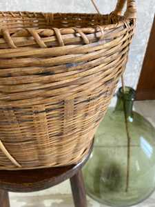 Panier de rangement vintage en bambou fait main du Vietnam, panier à plantes en osier asiatique avec poignées – Fournisseur - Product Image 3