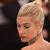 Voilette Cage à Oiseaux de Mariée avec Strass et Bandeau