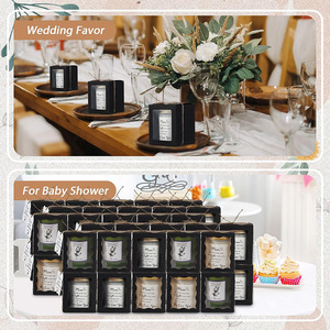 Boîte d'emballage en papier kraft Baoren en stock pour bougies parfumées, boîte cadeau pour mariage, anniversaire, fête de bébé, boîte pliante en carton blanc avec fenêtre - Product Image 5