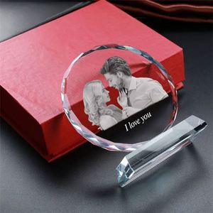 Trofeo de Cristal en Blanco al por Mayor del Fabricante Pujiang Wangzhe, Premio de Cristal Redondo Grabado con Láser Personalizado para Regalo o Recuerdo - Product Image 2