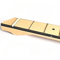 Leher & Fretboard Gitar Elektrik Headless 25-fret Matte Maple, Suku Cadang Gitar Elektrik 6-senar untuk DIY