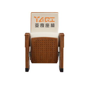 เก้าอี้หอประชุม Yaqi รุ่น Ya-L1109 สีขาวงาช้าง พร้อมที่วางแขน เฟอร์นิเจอร์โรงหนังแบบเรียงแถว - Product Image 1