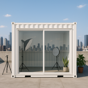 Contenedor <span class=keywords><strong>de</strong></span> oficina modular prefabricado, casa portátil para cobertizo <span class=keywords><strong>de</strong></span> jardín y cabina <span class=keywords><strong>de</strong></span> calle - Product Image 3