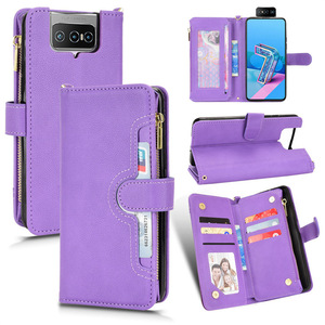 เคสหนัง PU แบบพันด้วยซิปสำหรับ <span class=keywords><strong>Asus</strong></span> <span class=keywords><strong>Zenfone</strong></span> <span class=keywords><strong>8</strong></span> <span class=keywords><strong>Flip</strong></span> ZS672KS - Product Image 1