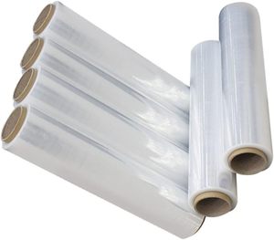 Stretch <b>Wrap</b> Stretch Film, Industrial Strength Clear <b>Plastic</b> <b>Wrap</b> with Handles for Pallet Wrapping Shipping Moving - Product Image 1