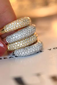 Anillo de Boda Xinfly de Oro de 18K con Cinco Filas de Diamantes, 1.1ct, Estilo Clásico, Venta al Por Mayor, MOQ Bajo, Gran Venta 2025 - Product Image 2