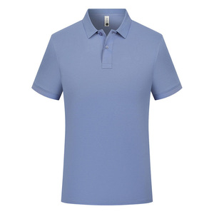 Polo de la série Miler en coton peigné respirant, uniforme de travail d'entreprise, manches courtes, style urbain tendance pour homme - Product Image 1