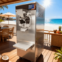 Máquina de Helado Duro Comercial Automática de Acero Inoxidable de 56L/H y 2200W para Tiendas de Postres, Tiendas de Té con Leche, Bares de Snacks y Restaurantes